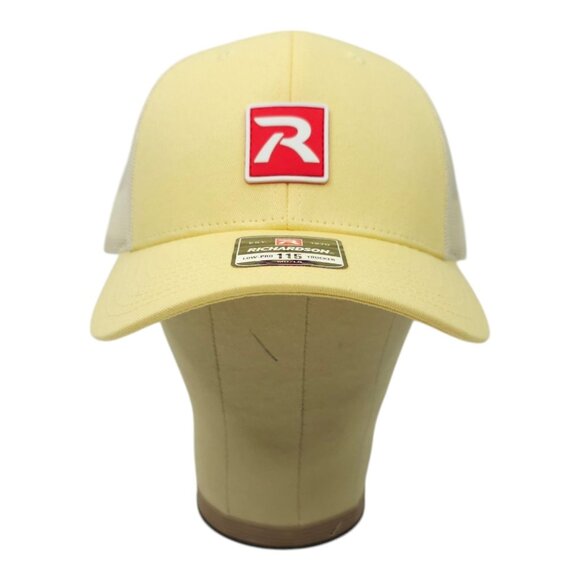 Richardson Mesh Snapback Cap Rubber Patch Logo Low Pro Trucker Baseball Hat - Picture 9 of 13
